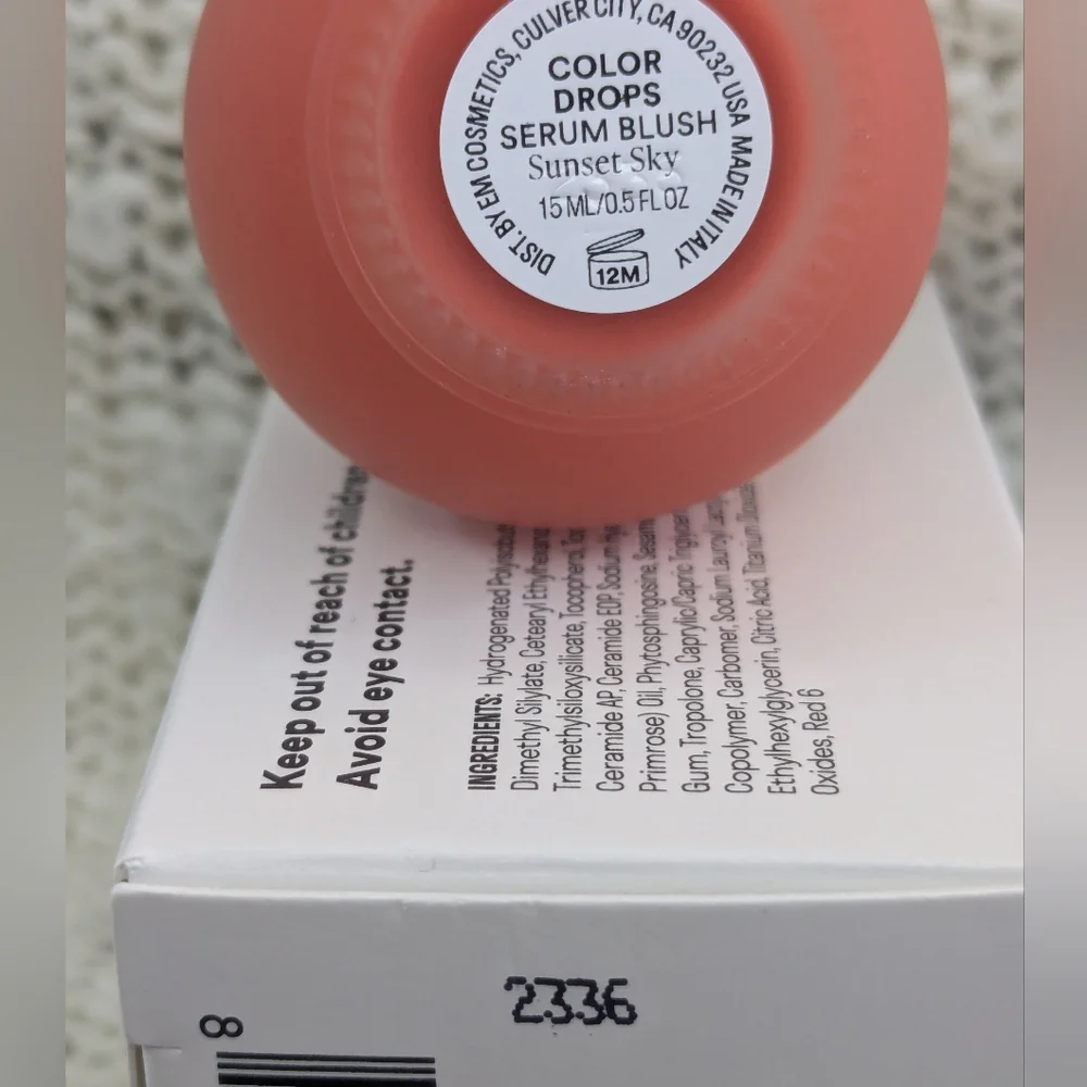 EM Cosmetics Color Drops Serum Blush in Sunset Sky, 15ml/0.5fl oz